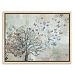 Blue Butterfly Tree Framed Canvas Art Print