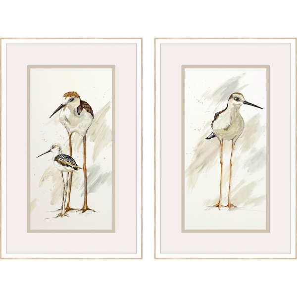Stilt Birds Framed Art Prints, Set of 2 | Kirklands Home