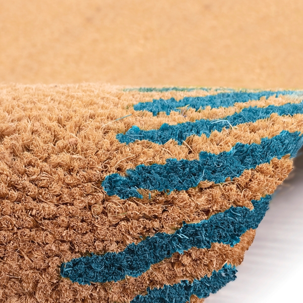 Palm Fronds Welcome Coir Doormat