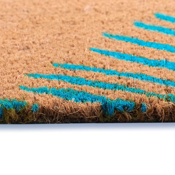 Palm Fronds Welcome Coir Doormat