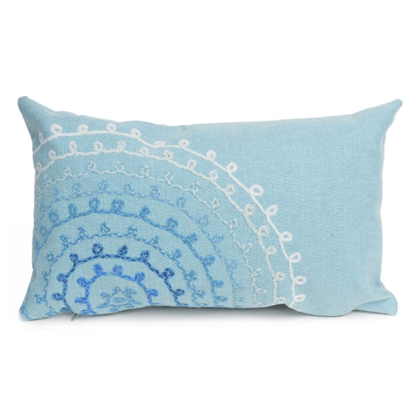 Blue Lamontage Swirl Outdoor Lumbar Pillow