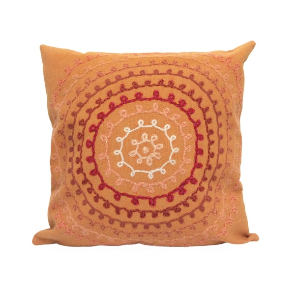 Orange Lamontage Swirl Outdoor Thow Pillow