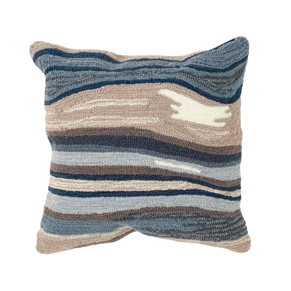 Blue and shop tan outdoor pillows