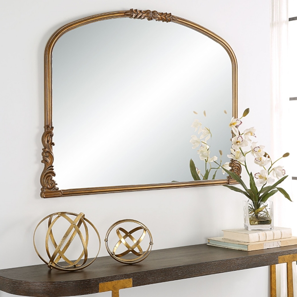 Antique Gold Baroque Arched Wall Mirror | Kirklands Home