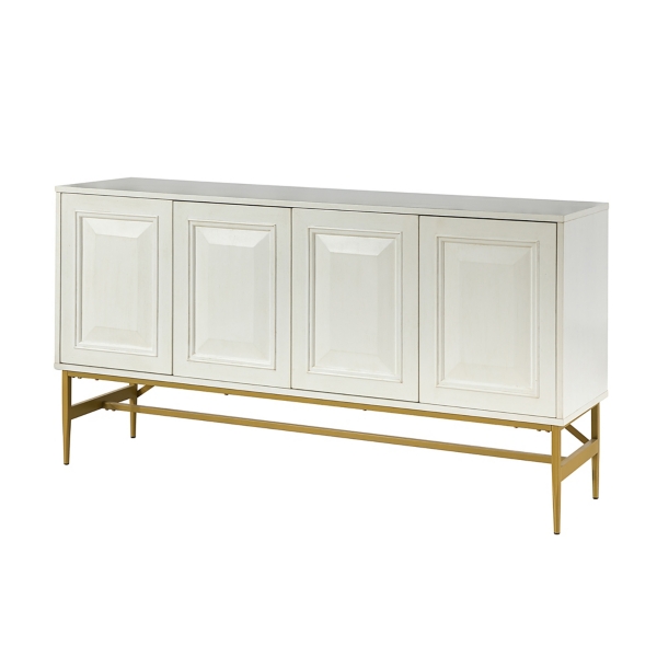 White and Gold 4Door Sideboard Kirklands Home