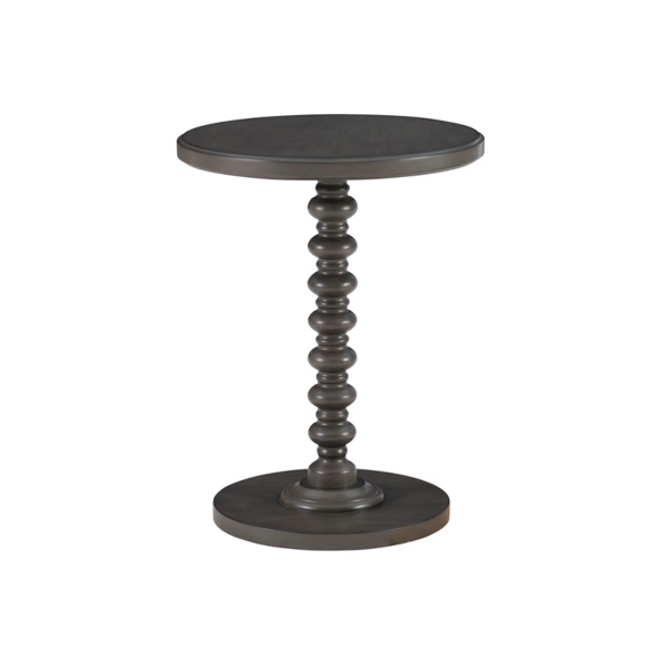 Gray Wood Spindle Side Table