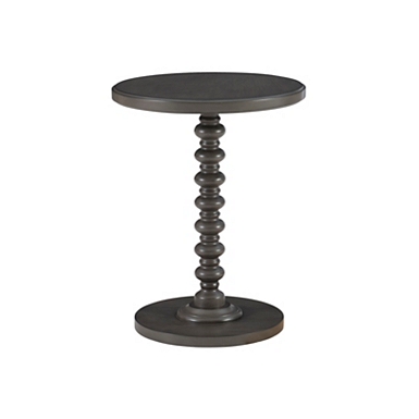 Distressed Wood and Metal Pedestal Side Table Kirklands Home