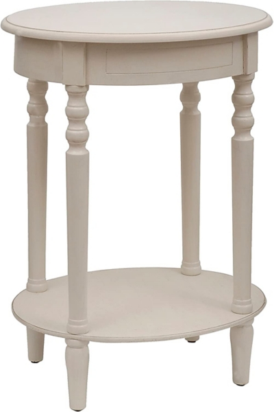 Oval Antique White Accent Table | Kirklands Home