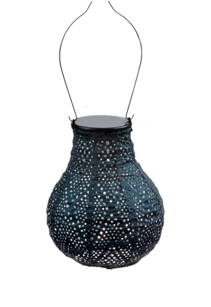 LED Dark Blue Bulb Outdoor Hanging Lantern Kirklands Home