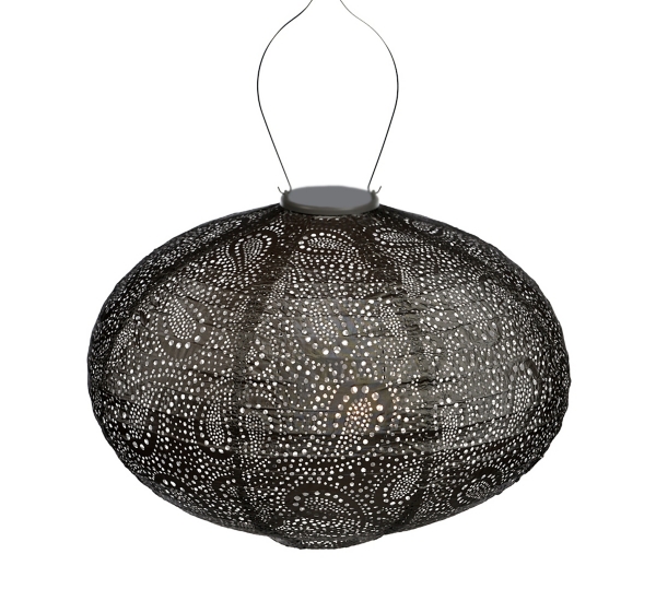 LED Oval Taupe Outdoor Hanging Lantern Kirklands Home