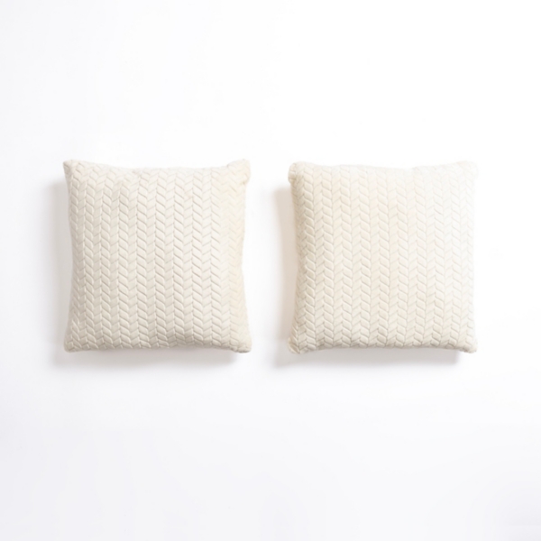 White Heavenly Herringbone Pillows, Set of 2 Kirklands Home
