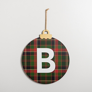 Holiday monogram Modern Buffalo Plaid Bath Towel Set