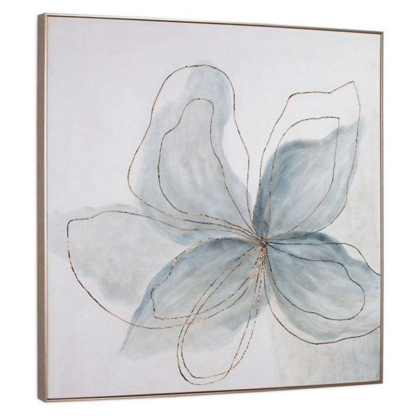 Floral Canvas Art Prints, Set of 3, Blue/Gray, Large | Kirkland's Home