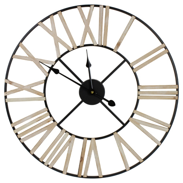 Round Carved Block Open Face Wall Clock Kirklands Home