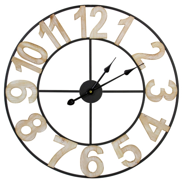 Round Black Metal Open Face Wall Clock Kirklands Home