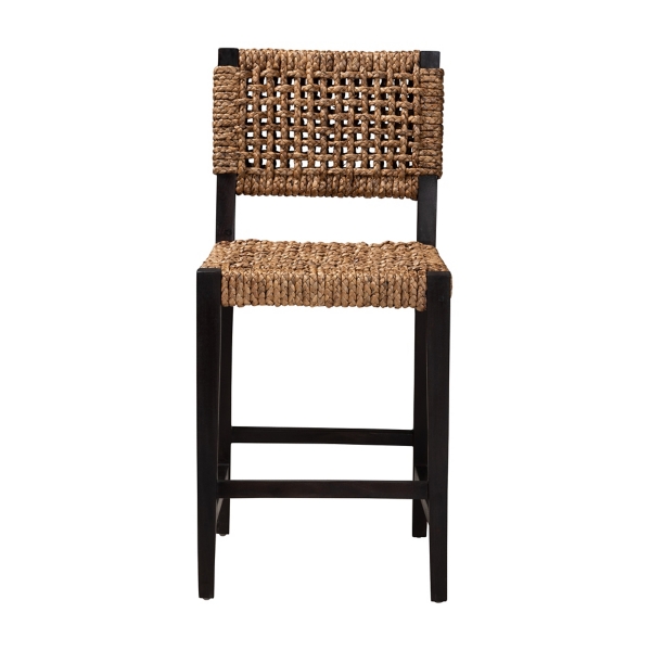 Dark Mahogany Lattice Counter Stool