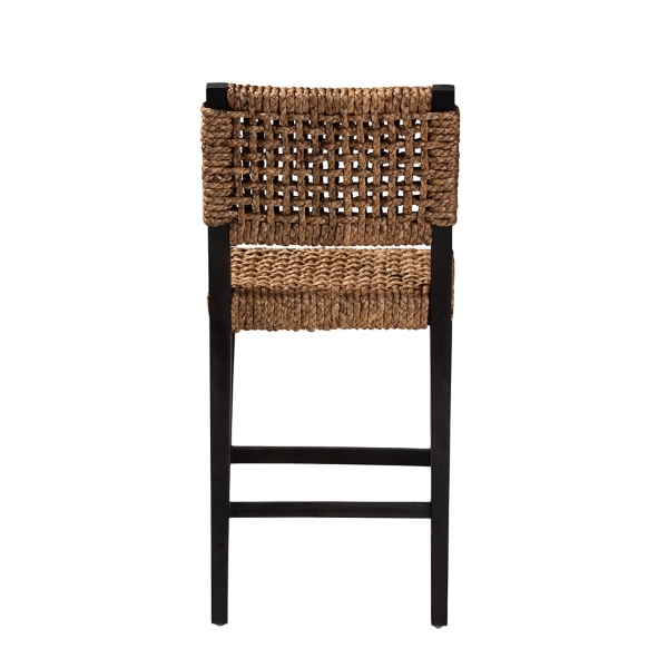 Dark Mahogany Lattice Counter Stool