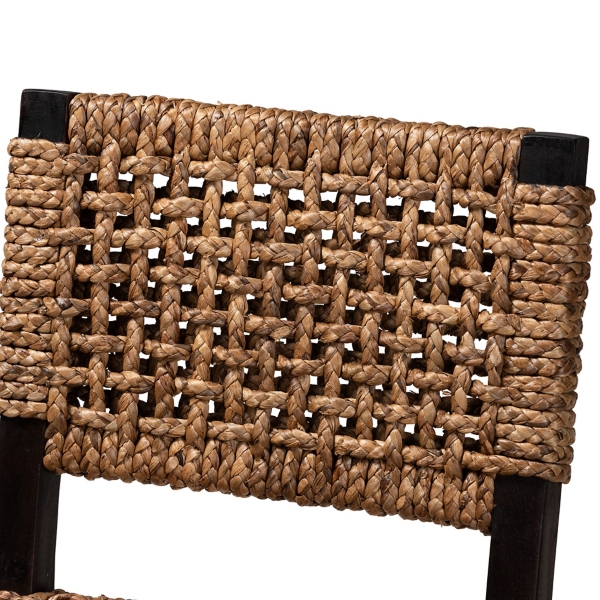 Dark Mahogany Lattice Counter Stool