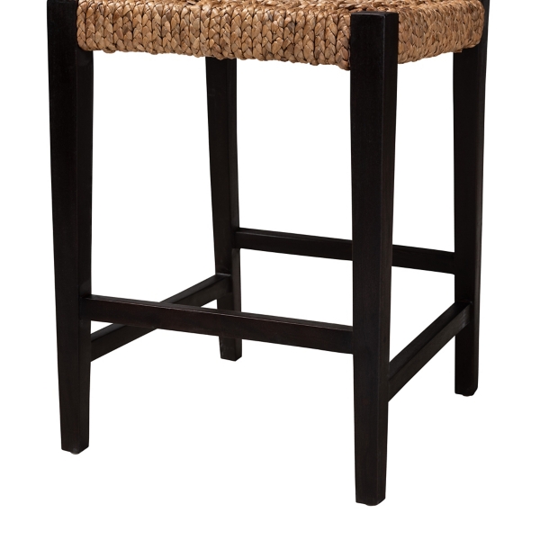 Dark Mahogany Lattice Counter Stool