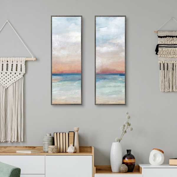 Serene Scene Framed Canvas Art Prints, Set of 2