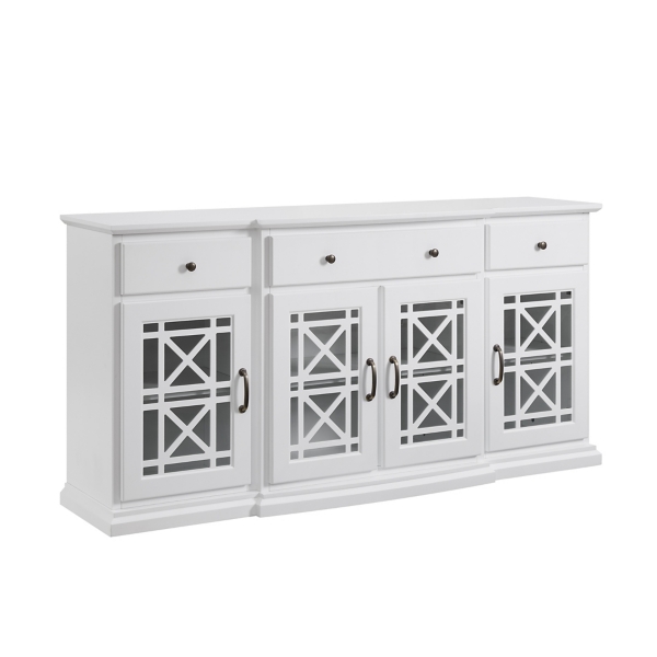 White Wood Fretwork Sideboard Kirklands Home