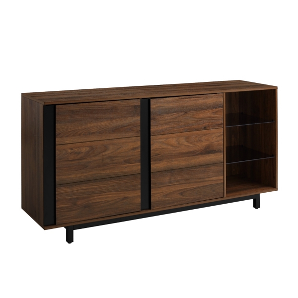Dark Walnut Wood 2Door Sideboard Kirklands Home