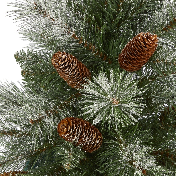 5 ft. Snowy Pine & Pinecones Christmas Tree