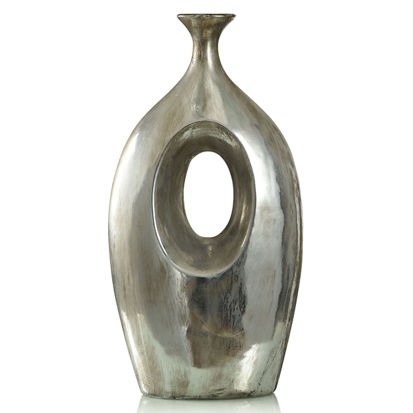 Silver Abstract Contemporary Vase