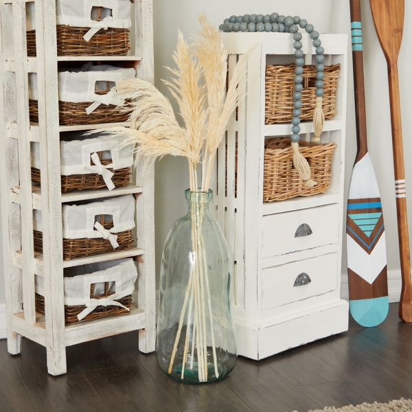 Recycled Glass Clear Aqua Floor Vase Kirklands Home