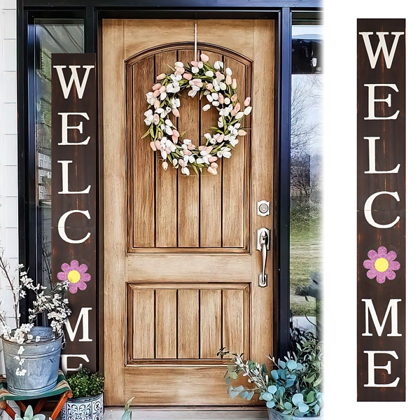 Brown Welcome Spring Porch Board | Kirklands Home