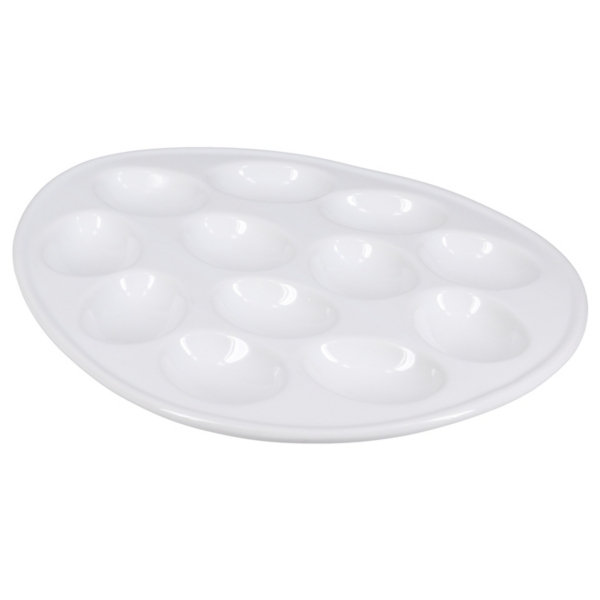White Oval Ceramic Egg Plate Kirklands Home
