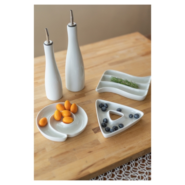 White Porcelain 2-pc. Oil and Vinegar Carafe Set