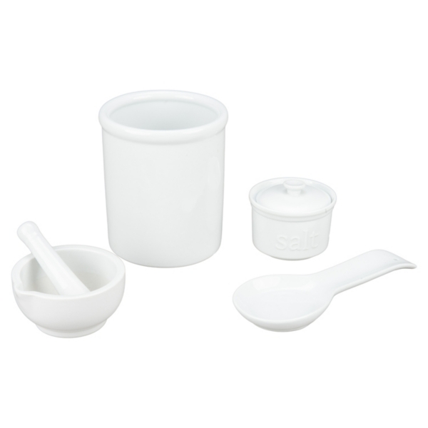 White 4pc. Ceramic Kitchen Accessory Set Kirklands Home