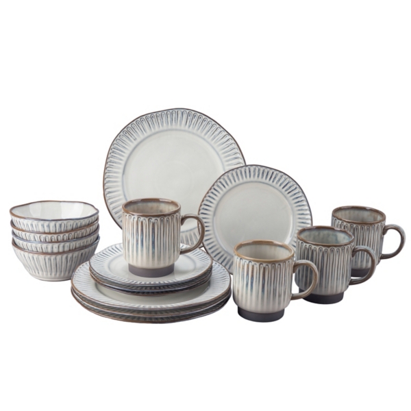 Ivory Artisan Ribbed 16pc. Dinnerware Set Kirklands Home