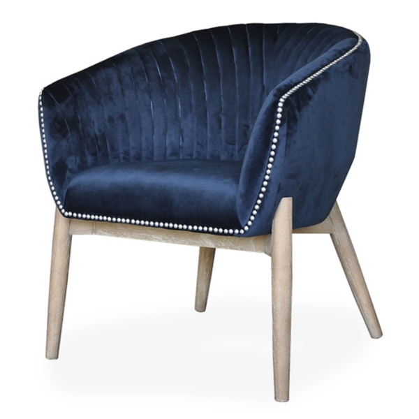 Nadia Navy Velvet Club Chair Kirklands Home