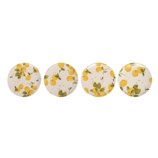 Lemon Ceramic Appetizer Plates, Set of 4 Kirklands Home