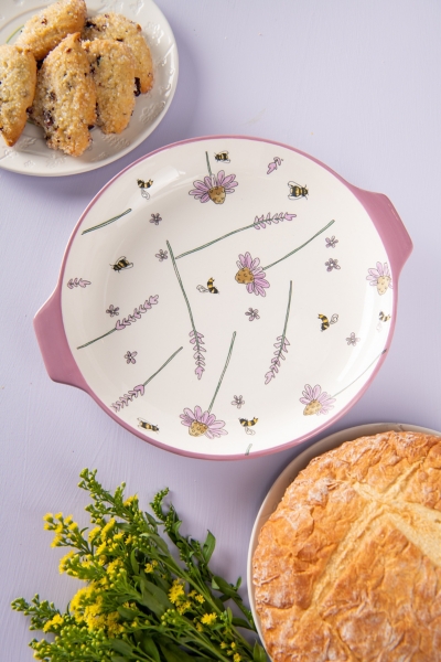Lavender Ceramic Pie Dish