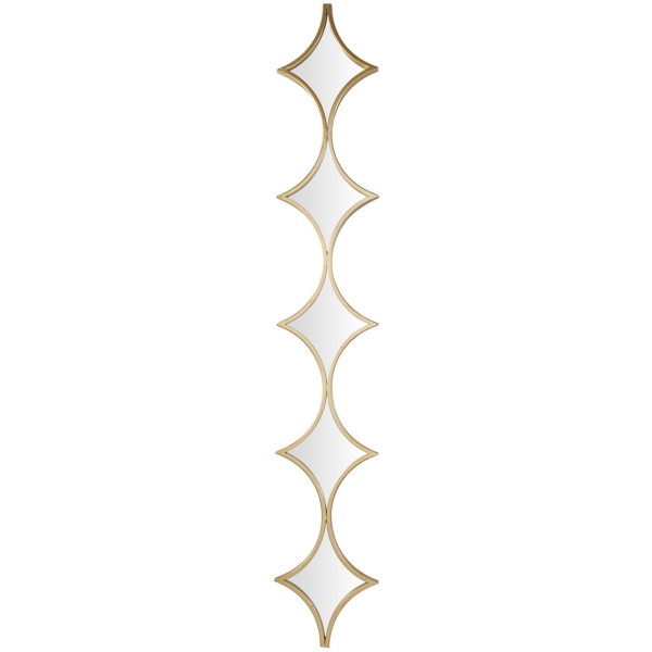 Gold Slim Stacked Diamonds Wall Mirror Kirklands Home