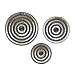 Black and Gold Concentric Wall Plates, Set of 3