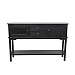 Black Ribbed Door Console Table