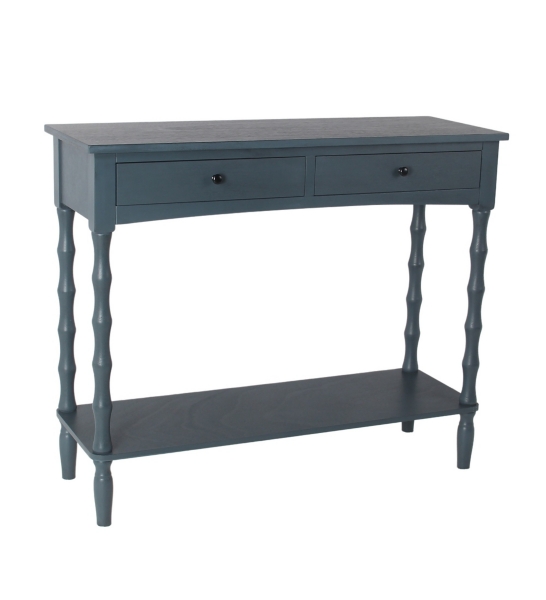 Navy Spindle 2-Drawer Console Table | Kirklands Home