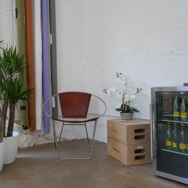 Desktop Orchid Arrangement in Gray Planter