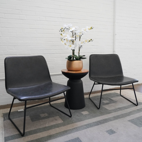 White Real Touch Orchid Arrangement in Gold Pot