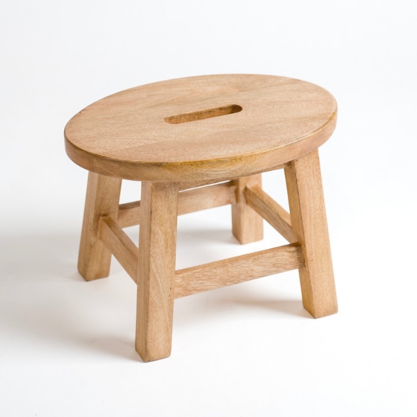 Natural discount wood stool