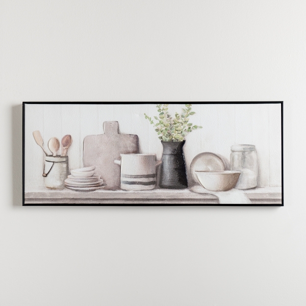 Kitchen Counter Framed Canvas Art Print | Kirklands Home