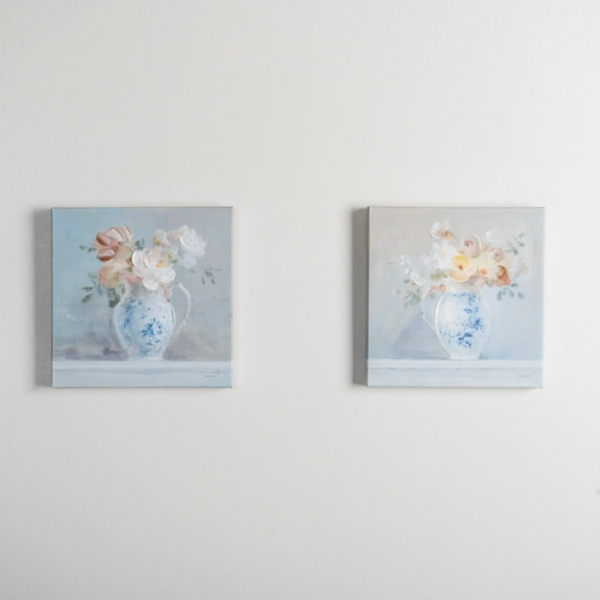 Heirloom Bouquet Canvas Art Prints, Set of 2
