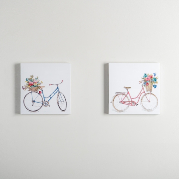 Spring Bicycles Canvas Art Prints, Set of 2 Kirklands Home
