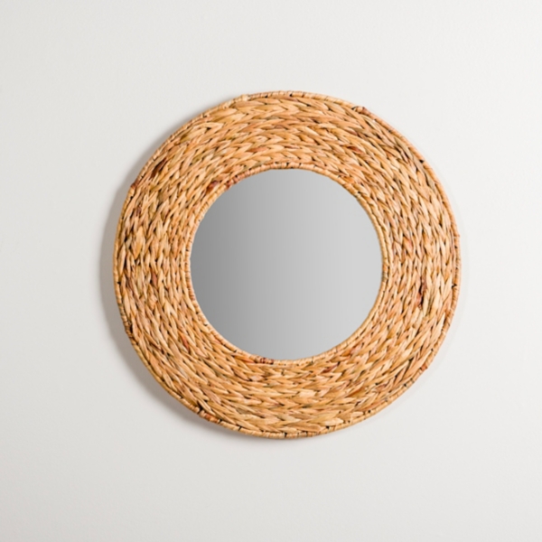 Round Natural Water Hyacinth Mirror | Kirklands Home