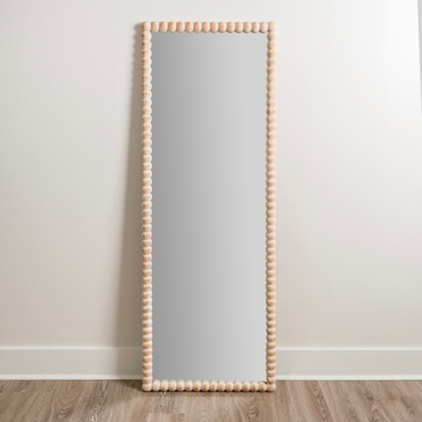 Whitewash Martha Beaded Leaner Mirror Kirklands Home
