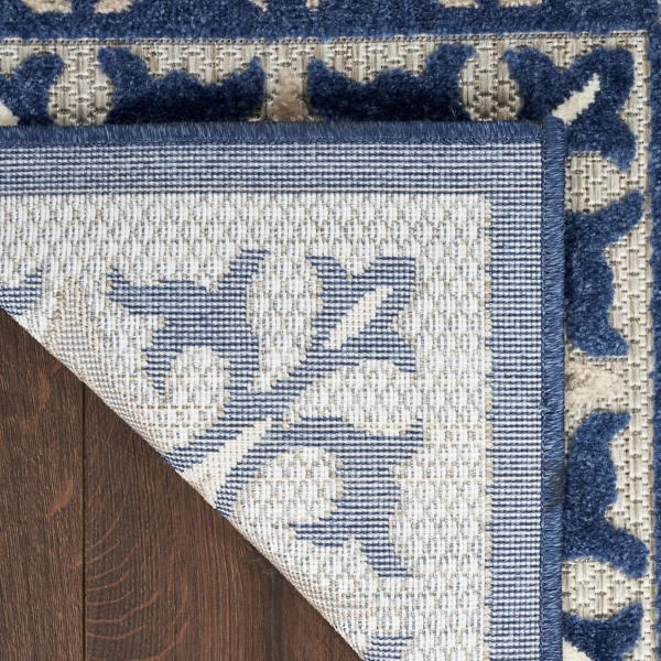Aloha Blue Geometric Indoor/Outdoor Area Rug